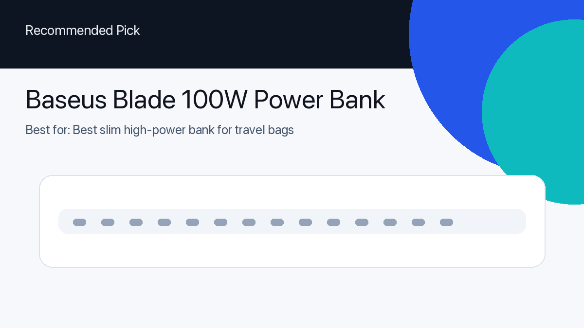 Baseus Blade 100W Power Bank