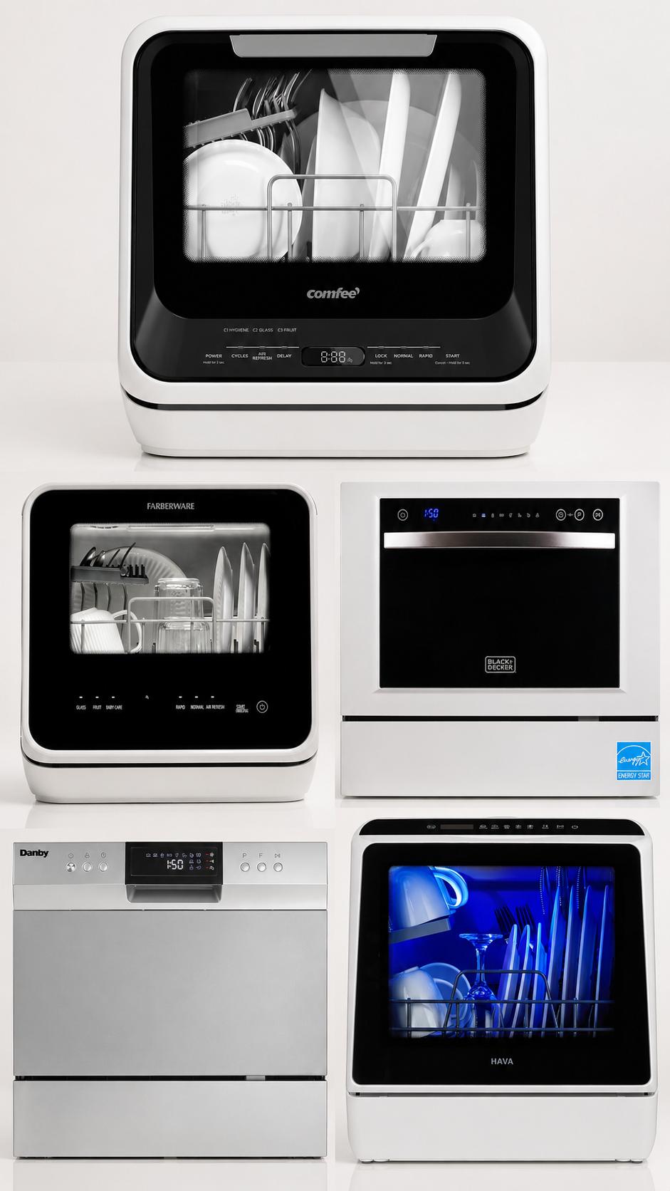 Five countertop dishwashers for small kitchens compared