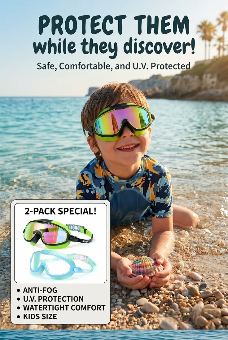 Safe Swimming for Kids: Anti-Fog, UV-Protective Swim Goggles