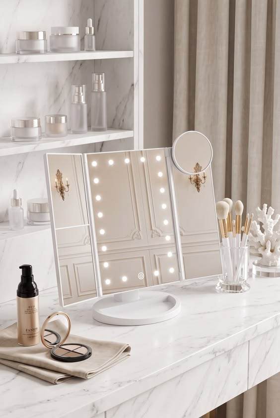 HUONUL Lighted Makeup Mirror: The Trifold Vanity Upgrade That Makes Every Detail Easier